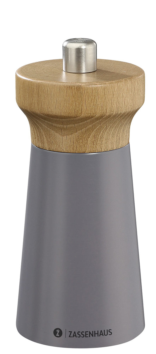 Zassenhaus Beech Wood Precision Ceramic Grinder - Granite Grey/Beech