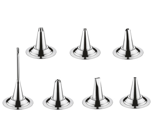 Kuechenprofi Piping Syringe Stainless Steel with Bayonet Closure includes 7 Nozzles