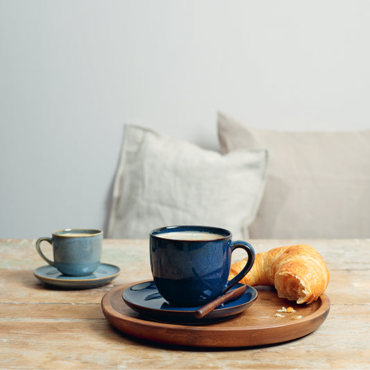 ASA Saisons Cappuccino Cup with Saucer, 230ml - Midnight Blue