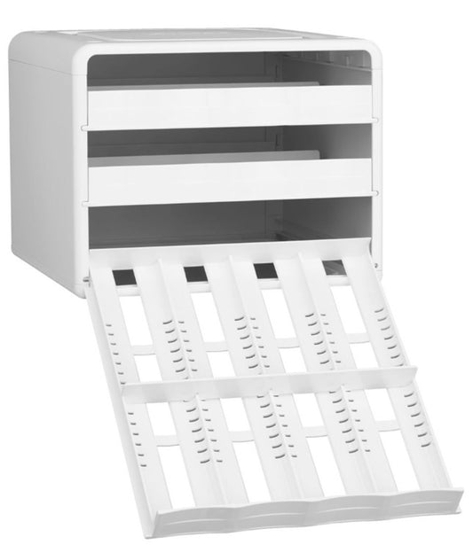 YouCopia SpiceStack Adjustable 24-Spice Bottle Organizer - White