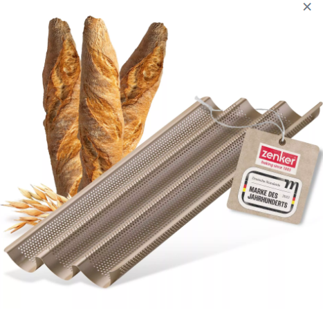 Zenker Mojave Gold 3pcs Perforated Baguette Tray
