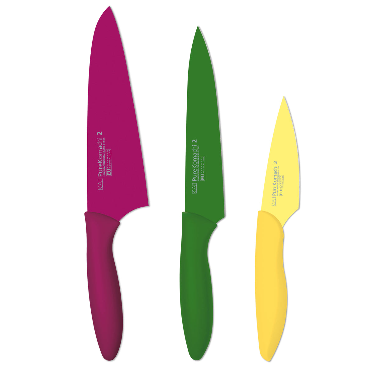 Kai Pure Komachi 3-piece Knife Set (Paring, Utility, Vegetable Knife)