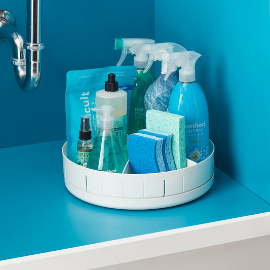 YouCopia Crazy Susan Under Sink Suite Turntable - White