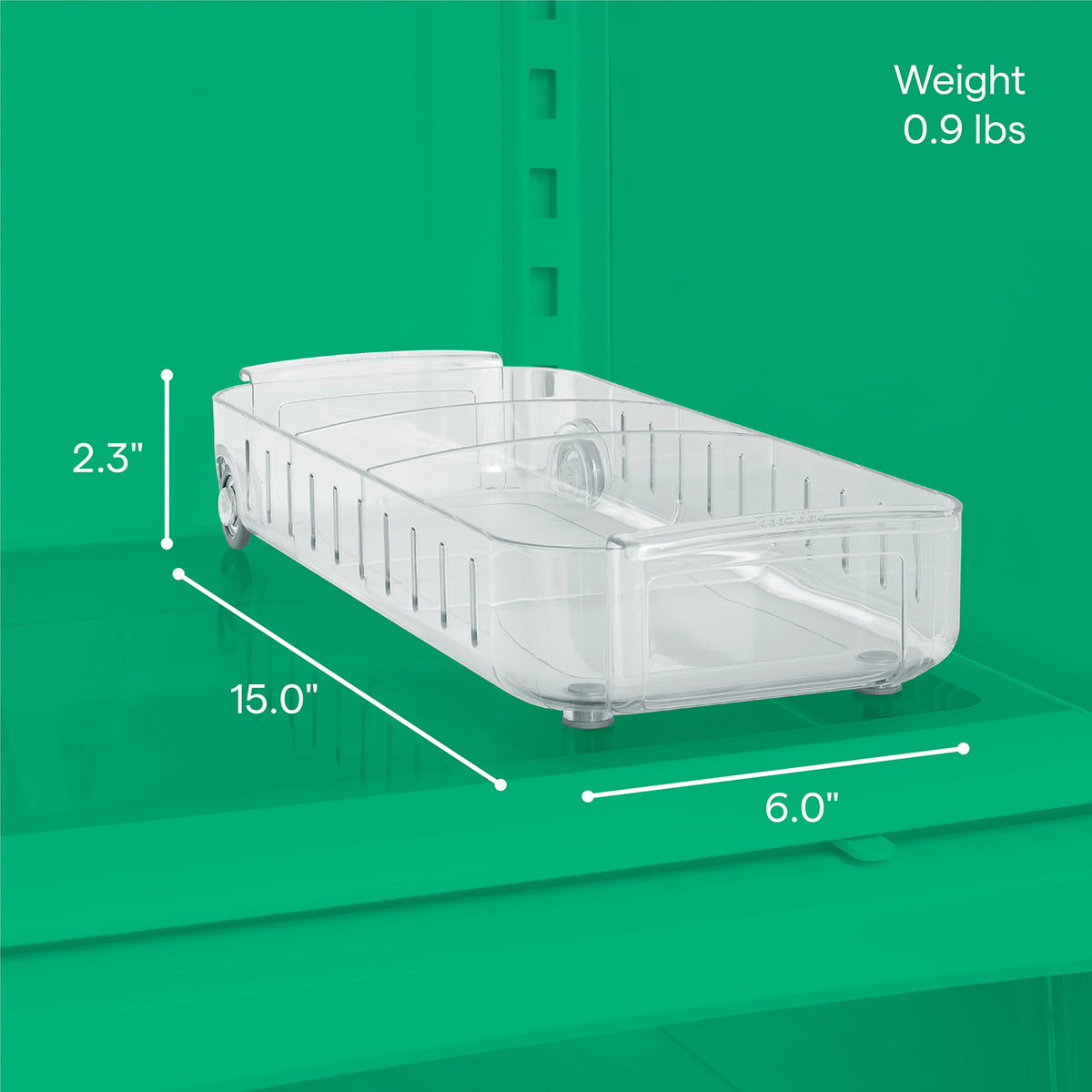 YouCopia RollOut 15cm Fridge Caddy - Clear