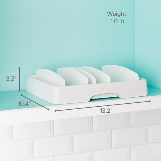 YouCopia StoraLid Large Adjustable Lid Organizer White - Cabinets & Countertops
