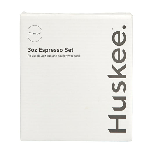Huskee Espresso Set 90ml, Set of 2 - Charcoal