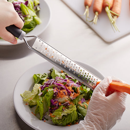 Mercer Culinary MercerGrates Narrow Stainless Steel Coarse Grater 38 x 3cm - Black