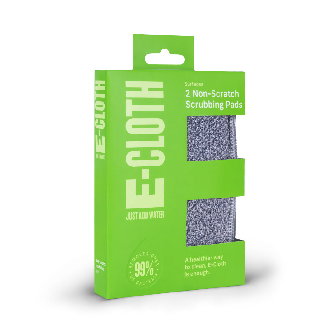 E-Cloth Non-Scratch Scrubbing Pads, Set of 2 - Grey