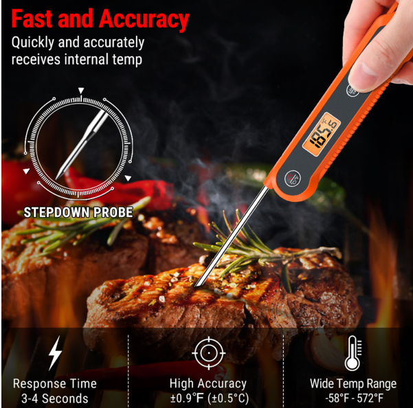 ThermoPro Thermometer Instant Read Swivel Probe - Boxed