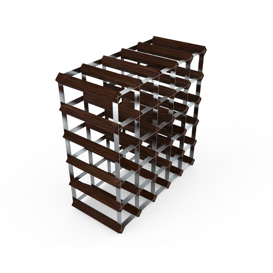 RTA Wine Rack - 30 Bottle 5x5 - Dark Pine (Self Assembly)