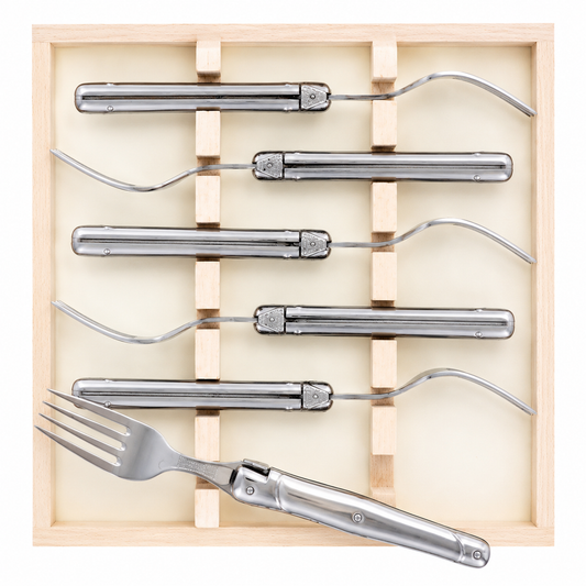Andre Verdier Classique 6 piece stainless steel dinner fork set made in France