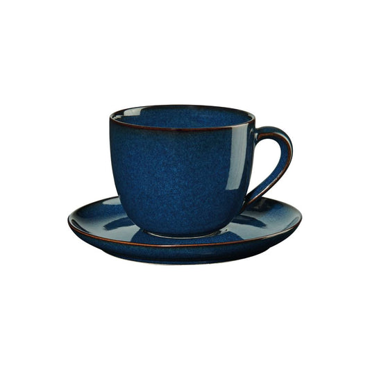 ASA Saisons Cappuccino Cup with Saucer,  230ml - Midnight Blue