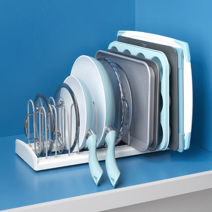 YouCopia StoreMore Pan & Lid Rack Organizer - White