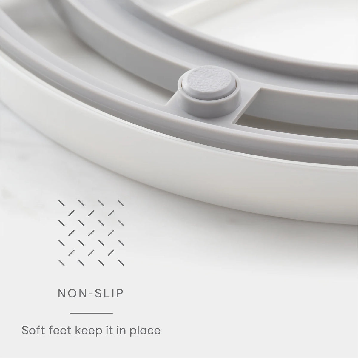 YouCopia Crazy Susan 3-Bin Turntable - White