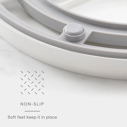 YouCopia Crazy Susan 3-Bin Turntable - White