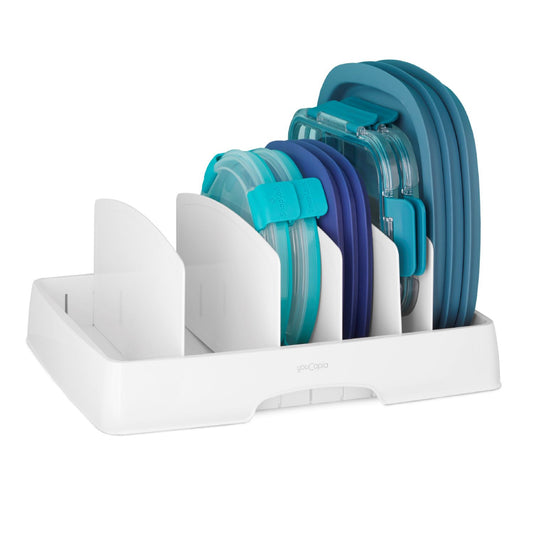 YouCopia StoraLid Adjustable Large Container Lid Organiser - White