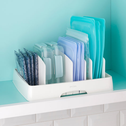 YouCopia StoraLid Adjustable Large Container Lid Organiser - White