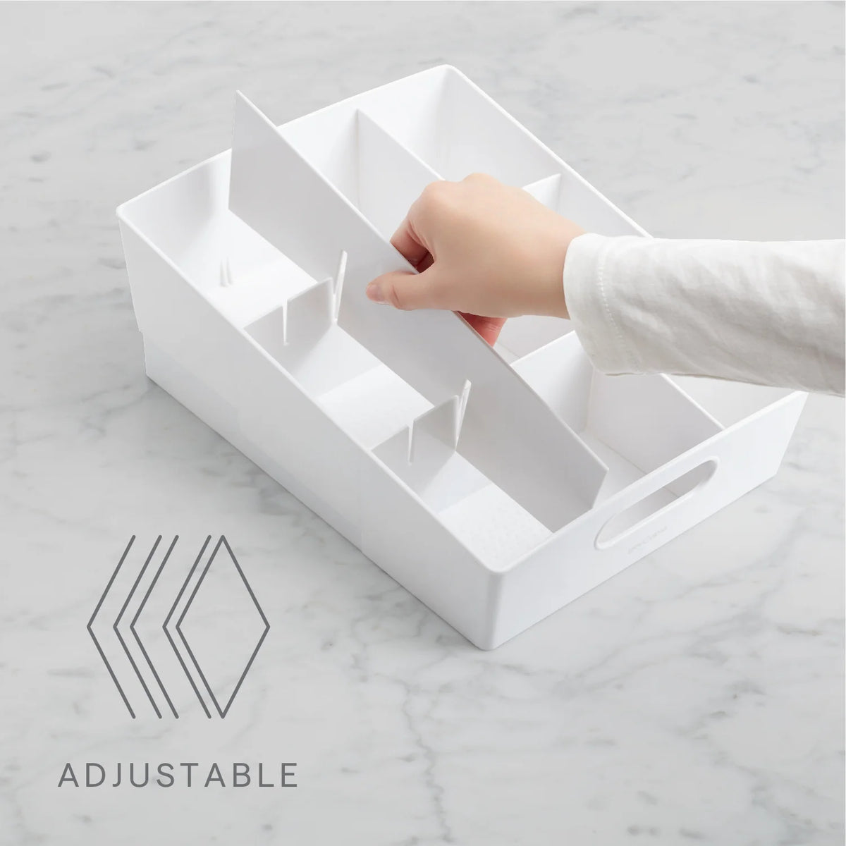 YouCopia ShelfBin Large 3-Tier Adjustable Bin - White