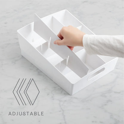YouCopia ShelfBin Large 3-Tier Adjustable Bin - White