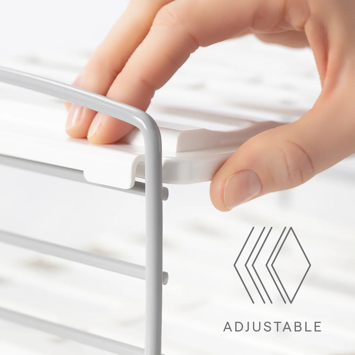 YouCopia Bottle Organizer – Adjustable Water Bottle Storage Rack White