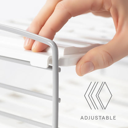 YouCopia Bottle Organizer – Adjustable Water Bottle Storage Rack White