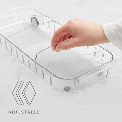YouCopia RollOut 15cm Fridge Caddy - Clear