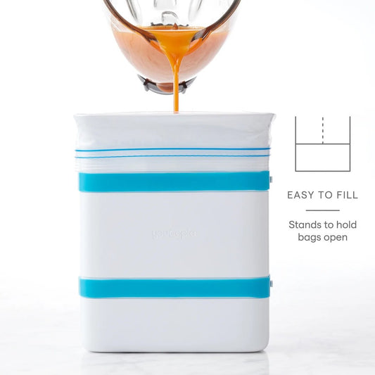 YouCopia FreezeUp 6 Cup Food Block Maker - White & Blue