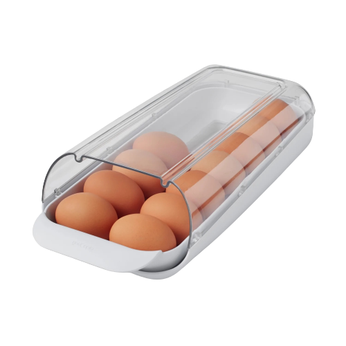 YouCopia FridgeView Large Egg Rolling Holder - White