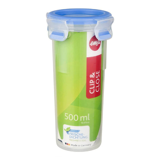 Emsa Clip & Close Round Jar / Drinking Cup - 500ml