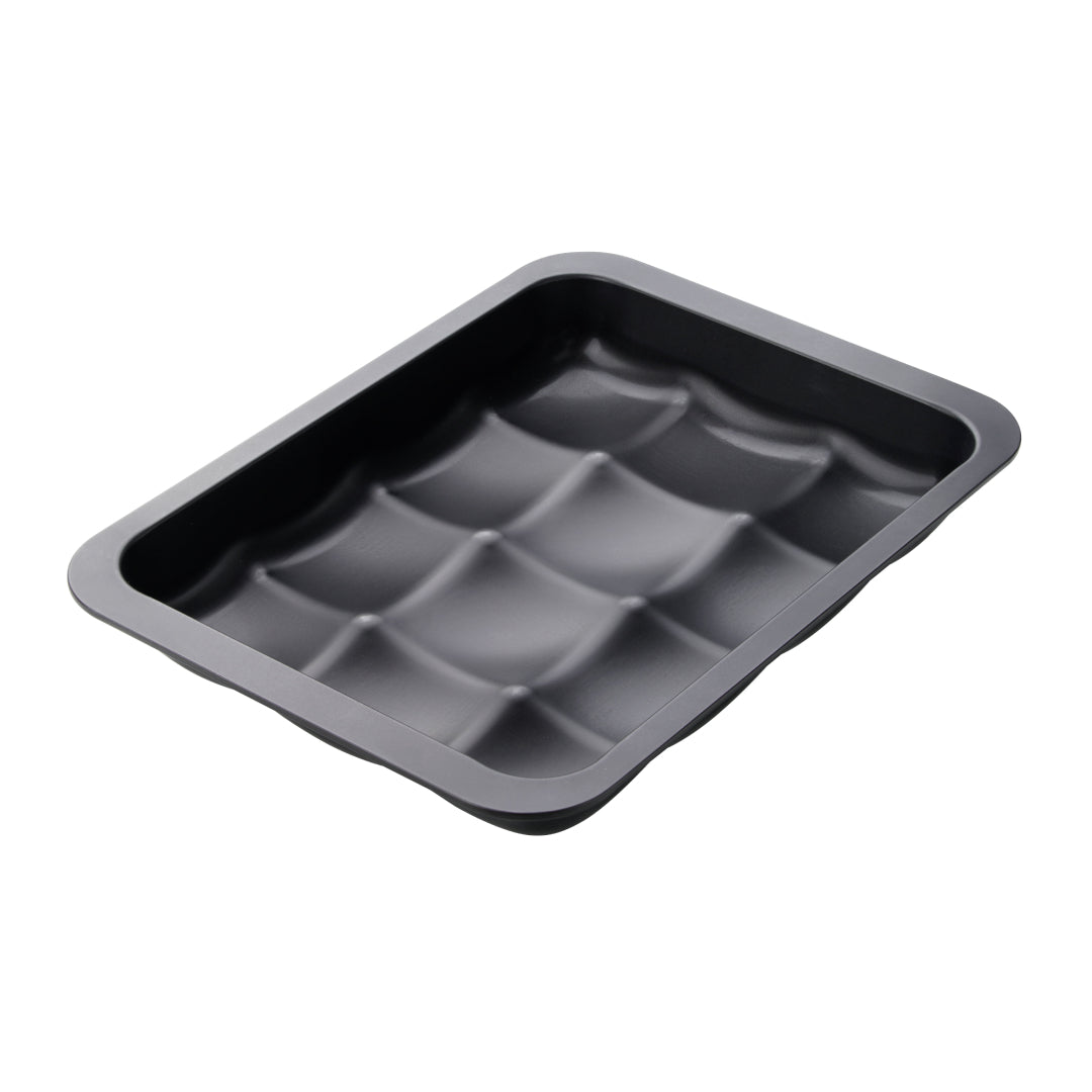 Zenker Black Metallic 12-Cup Bread Roll Baking Pan – Non-Stick 36x27x5cm