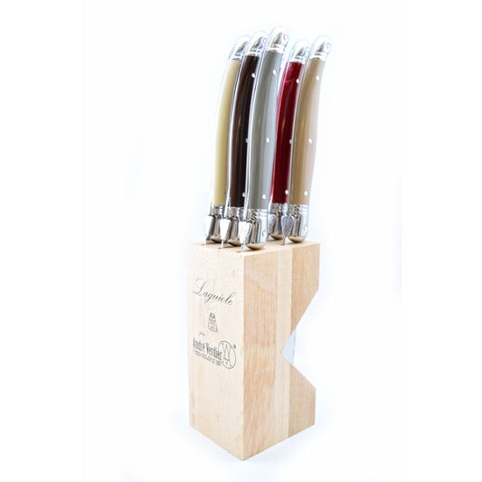 Andre Verdier Steak Knife Set 6pc with Wooden Stand - Tradition
