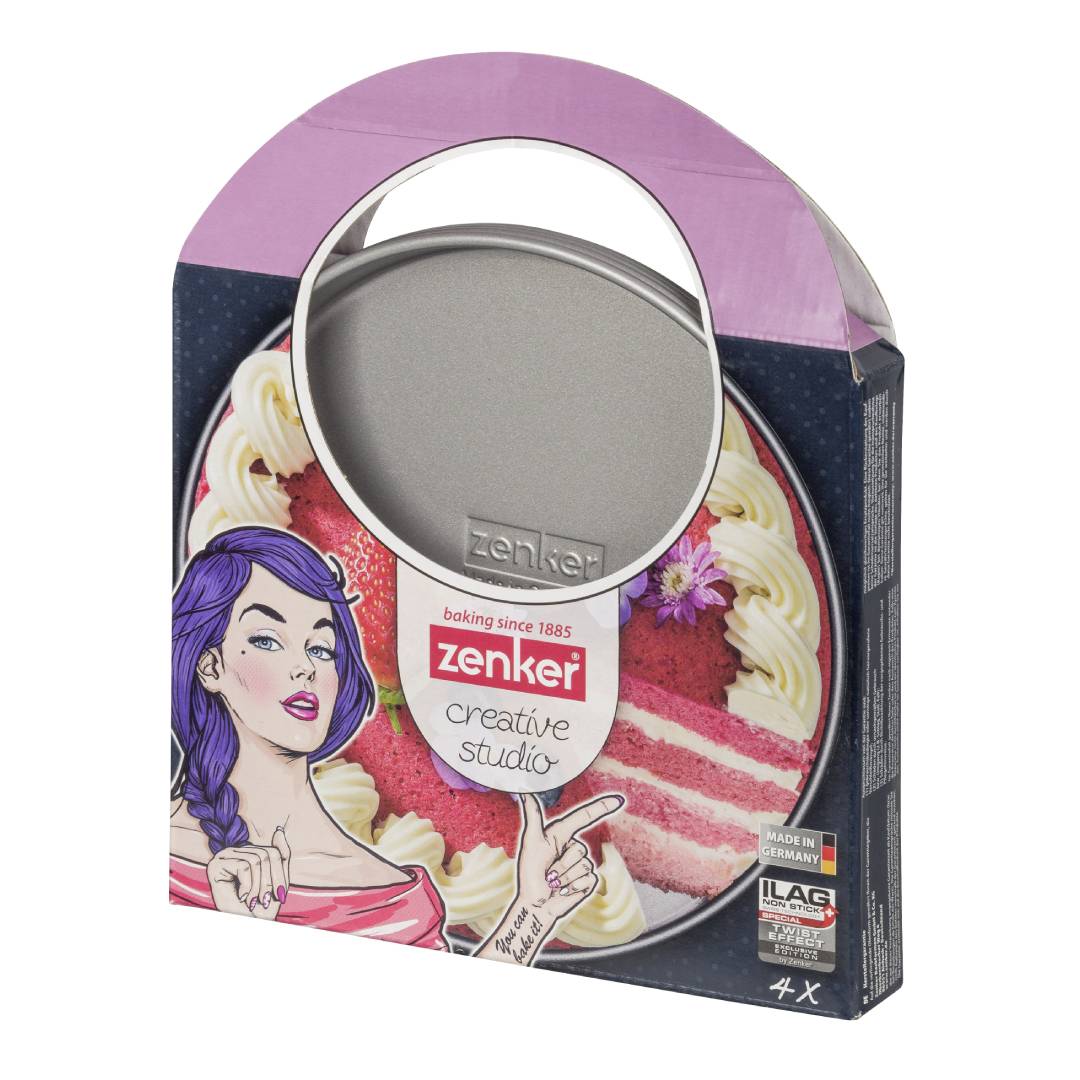 Zenker Creative Studio Layer Cake Rounds – Set of 4, Non-Stick