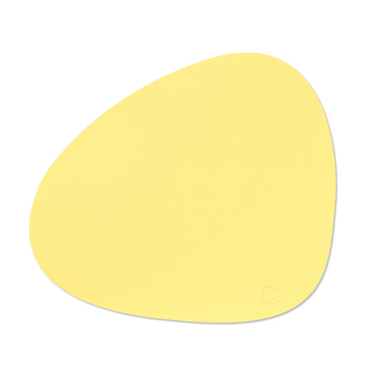 LIND DNA Nupo Leather Table Mat Curved Large - Yellow