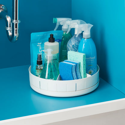 YouCopia Crazy Susan Under Sink Suite  Turntable - White
