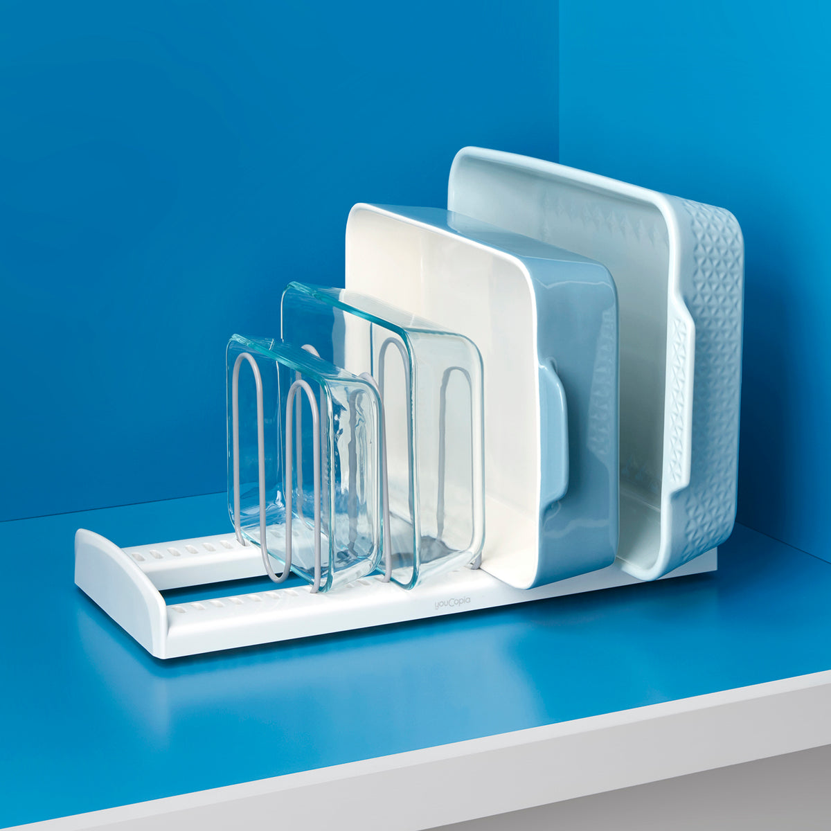 YouCopia StoreMore Pan & Lid Rack - White