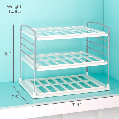 YouCopia Bottle Organizer – Adjustable Water Bottle Storage Rack White
