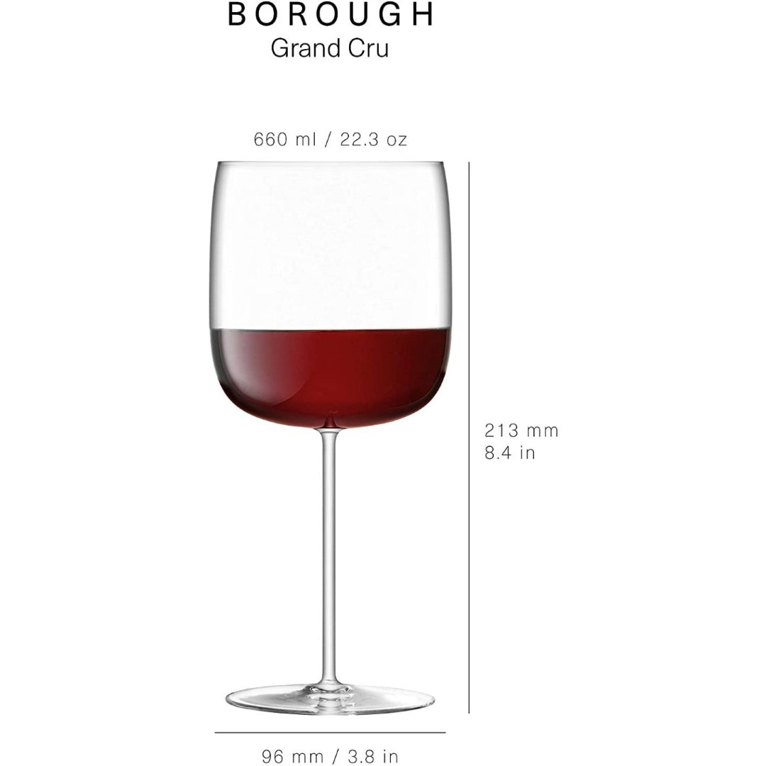 LSA International Borough Extra Large Grand Cru Red Wine Glasses, Set of 4