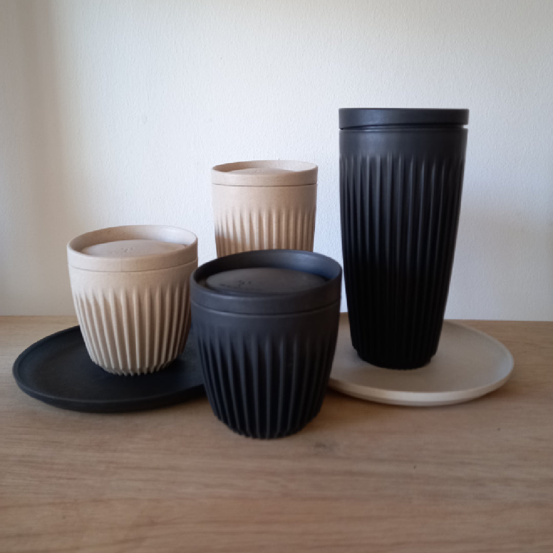 Huskee Cup & Lid 470ml - Charcoal