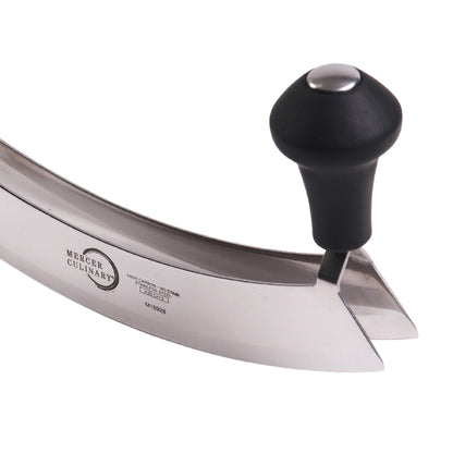 Mercer Culinary Millenia Double Blade Mezzaluna PP Handles 20cm - Black