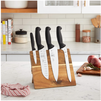 Mercer Culinary Millenia Acacia 5 piece Magnetic board and Knife set