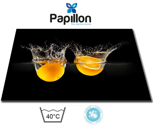 Papillon Rectangular Induction Cooktop Protector - Orange Splash