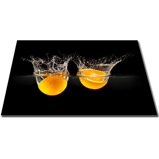 Papillon Rectangular Induction Cooktop Protector - Orange Splash